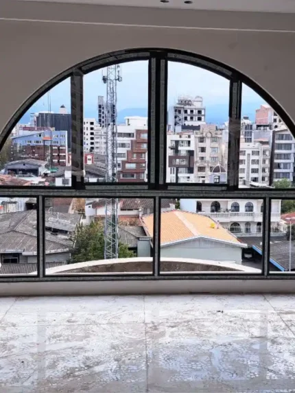 اجرای پنجره خم آلومینیومی